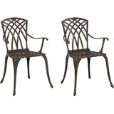  Vrtna stolica 2 pcs Bronzana 53 x 51 x 88,5cm Aluminij | shoptok.hr