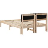  Okvir kreveta Smeđa i crna 120 x 200 cm Masivna borovina | shoptok.hr