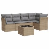  6-dijelni set vrtnih sofa s jastucima bež od poliratana | shoptok.hr