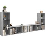 vidaXL TV omarice 4 kosi betonsko sive 107x35x37 cm iverna plošča - - Siva - 63.56 - N/A - 2025--Uvoz_2 | Shoptok.si