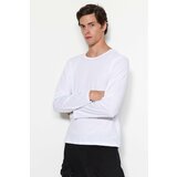 Trendyol Black and White Men's 2-Pack 100% Cotton Long Sleeve Regular/Regular Cut Basic T-Shirt. Cene