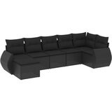  The Living Store Vrtna sedežna garnitura 7-delna z blazinami črn poli ratan - Vrtna Sedežna Garniture, (21443900) | Shoptok.si