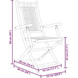  Sklopive vrtne stolice 4 kom 53 x 66 x 99 cm od bambusa | shoptok.hr