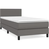Maison Chic Box spring postelja - Vzmetna postelja z vzmetnico siva 80x200 cm umetno usnje SL7049, (21905640) Cene