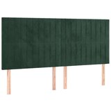  Krevet box spring s madracem LED tamnozeleni 200x200 cm baršun | shoptok.hr
