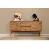 Hanah home vina 02 1053 atlantic pine anthracite (produživi trpezarijski sto, stolice i konzola (5 komada))