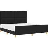  Krevetna konstrukcija s uzglavljem Crna 180 x 200 cm tkanina | Eponuda.com