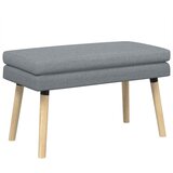  Klupa s dvostrukim slojem Svjetlosiva 80 x 40 x 47 cm Tkanina | Eponuda.com