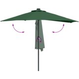  Vrtni suncobran Half s aluminijskim stubom Zeleni 294 cm | shoptok.hr
