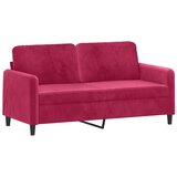  Dvosjed crvena boja vina 140 cm baršunasti | shoptok.hr