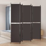 vidaXL Sobna pregrada s 6 panela smeđa 250x220 cm od tkanine | shoptok.hr