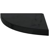  Plutajuće kutne police 2 kom sjajne crne 35 x 35 x 3,8 cm MDF | shoptok.hr