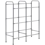 vidaXL Stojalo za shranjevanje za 6 zabojev srebrno 96x33x116 cm jeklo | Shoptok.si