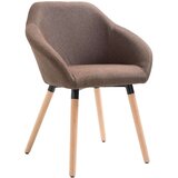  Jedilni stoli 4 kosi rjavo blago | Shoptok.si