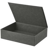 Blomus Antracitno sive kutije za pohranu u setu 2 kom s poklopcem/dekorativne od imitacije kože 40x30x11 cm Sahla – | shoptok.hr
