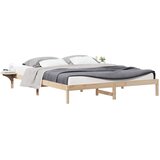  Krevetna konstrukcija s bočnim stolovima Prirodna 180 x 220 cm | shoptok.hr