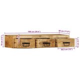 vidaXL Zidni TV ormarić 100x30x19 cm Puno grubo drvo Mango | shoptok.hr
