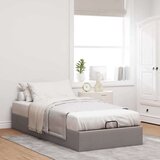 vidaXL Otomanski posteljni okvir brez vzmetnice taupe 100x200 cm blago | Shoptok.si