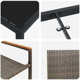  7-delni vrtnarski jedilni set Siva Poly Ratan, (22087129) | Shoptok.si