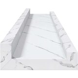  Polica na zidu s policom 4 pcs Bijeli mramor 60 x 9 x 3 cm | shoptok.hr