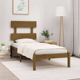 Posteljni okvir medeno rjav iz trdnega lesa 100x200 cm, (20644008) | Shoptok.si