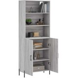 Visoka komoda siva sonome 69,5x34x180 cm od konstruiranog drva | shoptok.hr