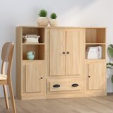 vidaXL Visoke omare 3 kosi sonoma hrast inženirski les | Shoptok.si