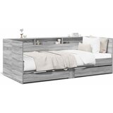  Dnevni krevet s ladicama bez madraca siva boja hrasta 90x200 cm | shoptok.hr