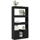 vidaXL Visoka komoda crna 92 x 33 x 180 cm od konstruiranog drva | shoptok.hr