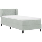 vidaXL Postelja Box Spring s Blazino Svetlo Siva 80x200 cm, (22052440) | Shoptok.si