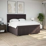  Boxspring - Krevet s oprugama i madracem tamnosmeđi 180x200 cm tkanina - Tamno smeđa 180 x 200 cm Gladak dizajn | shoptok.hr