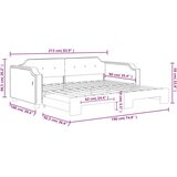 vidaXL Izvlečna dnevna postelja črna 90x190 cm blago | Shoptok.si