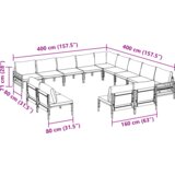 vidaXL Sjedeća garnitura za vrt 13 pcs Antracit Čelik | shoptok.hr