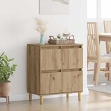 vidaXL Strani šal Umetni hrast 60 x 35 x 70 cm Konstruiran les | Shoptok.si