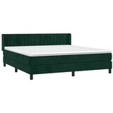  Krevet s oprugama i madracem tamnozeleni 160x200 cm baršunasti | shoptok.hr