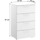 Rauch Möbel NOČNA OMARICA, bela | Shoptok.si