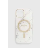 Guess Etui za telefon iPhone 14 6.1" bela barva