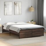  Okvir za krevet smeđi hrast 140x190cm konstruirano drvo i metal | shoptok.hr