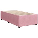 vidaXL Box spring postelja z vzmetnico roza 100x200 cm žamet | Shoptok.si