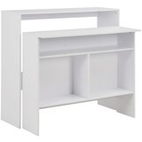  The Living Store Barska miza z 2 površinama 130x40x120 cm bela - Barska Miza, (21449219) Cene