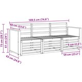  Setovi sofa 3 kom. Čvrsto drvo akacije | shoptok.hr