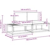  Set vanjskih sofa 2 kom. Prirodna | shoptok.hr