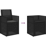  Vrtne stolice za blagovanje 2 pcs Antracit PP | shoptok.hr
