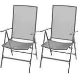 Maison Chic Vrtni stoli - Stol za vrt 2 kosa jeklo sive barve JS1218, (21875638) Cene