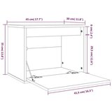  Zidni ormarić bijeli 45 x 30 x 35 cm od masivne borovine | shoptok.hr