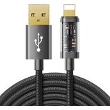 Joyroom USB kabel - Lightning za polnjenje / prenos podatkov 2,4 A 20 W 2 M - Črna | Shoptok.si