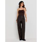 Sinsay Straight hlače od umjetne naborane kože | shoptok.hr
