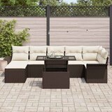  Sjedeća garnitura za vrt 8 kom. Smeđa Poli ratan 100 x 55 x 73 cm | shoptok.hr