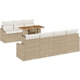 vidaXL set od 8 vrtnjih sofa sa jastučićima bež poli ratan | shoptok.hr