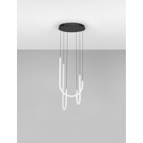 Nova Luce Bela/mat črna jeklena LED zatemnitvena viseča svetilka s senčilom iz akrilnega stekla ø 41 cm Topaz – | Shoptok.si